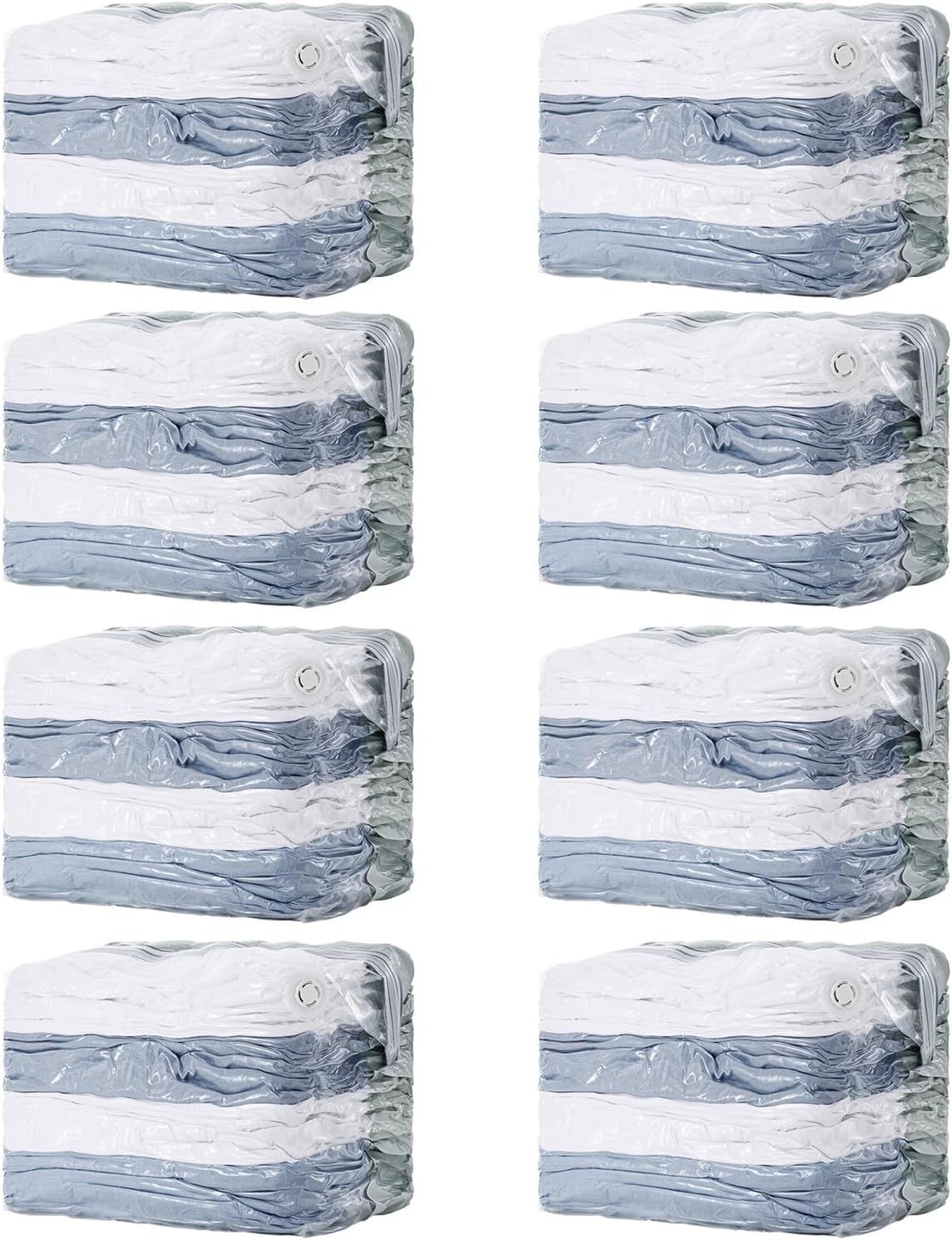 Vacuum Storage Bags with Rolling Slide Clip, Airtight Space-Saving Compression Bags for Comforters, Blankets, Clothing and Bedding