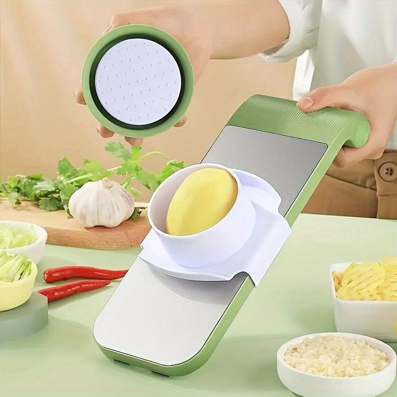 Green Vegetable Slicer 6-Piece Set Kitchen Tool Meal Prep Vegetable Cutting Durable — image 3