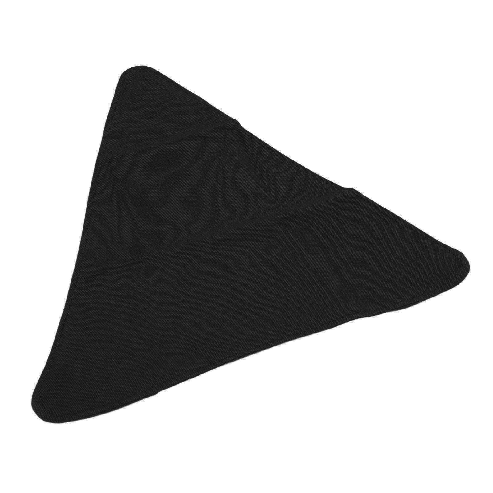 Tripod Stool Cloth Portable Foldable Triangle Stool Cloth Handcraft Anti Scratch Canvas Camping Stool Cloth for Fishing Black — image 6