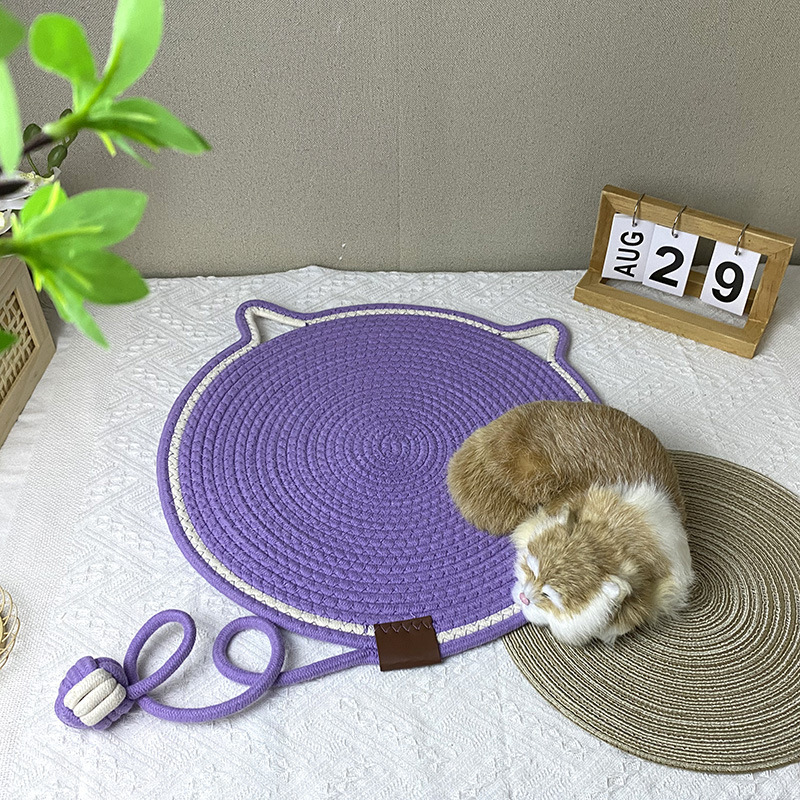 3 Pcs Green Durable Cat Scratching Mat with Attached Toy Ball - Washable and Multi-Functional โ image 3