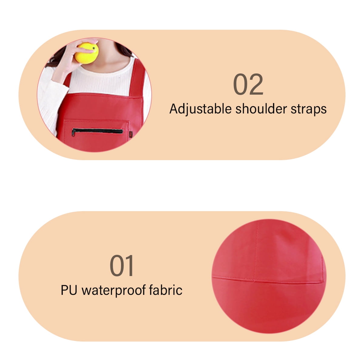 Waterproof Rubber Vinyl Apron - Heavy Duty Model - Stay Dry - Industrial Chemical Resistant Plastic - Leather Apron for Kitchen, Cooking, Dishwashing, Dog — image 4