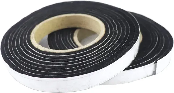 BBQ Smoker Gasket Tape, Self-Adhesive Heat-Resistant Door and Lid Seal for Charcoal Grills, Smokers and Oven Doors, Black