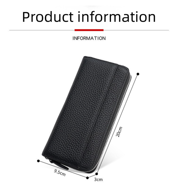 Caramel Genuine Leather Women's Long Wallet with RFID Blocking & Hidden NFC - Large Capacity Phone Purse with 180° Zipper Closure, 18 Card Slots, Coin/Cash — image 5