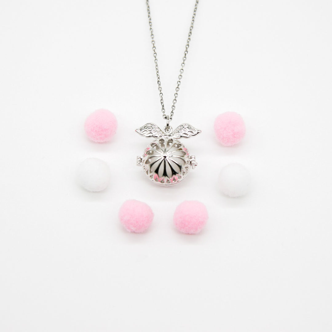 Gift Box - Angel Ball White Gold Aroma Necklace + Purify Oil Blend โ image 5