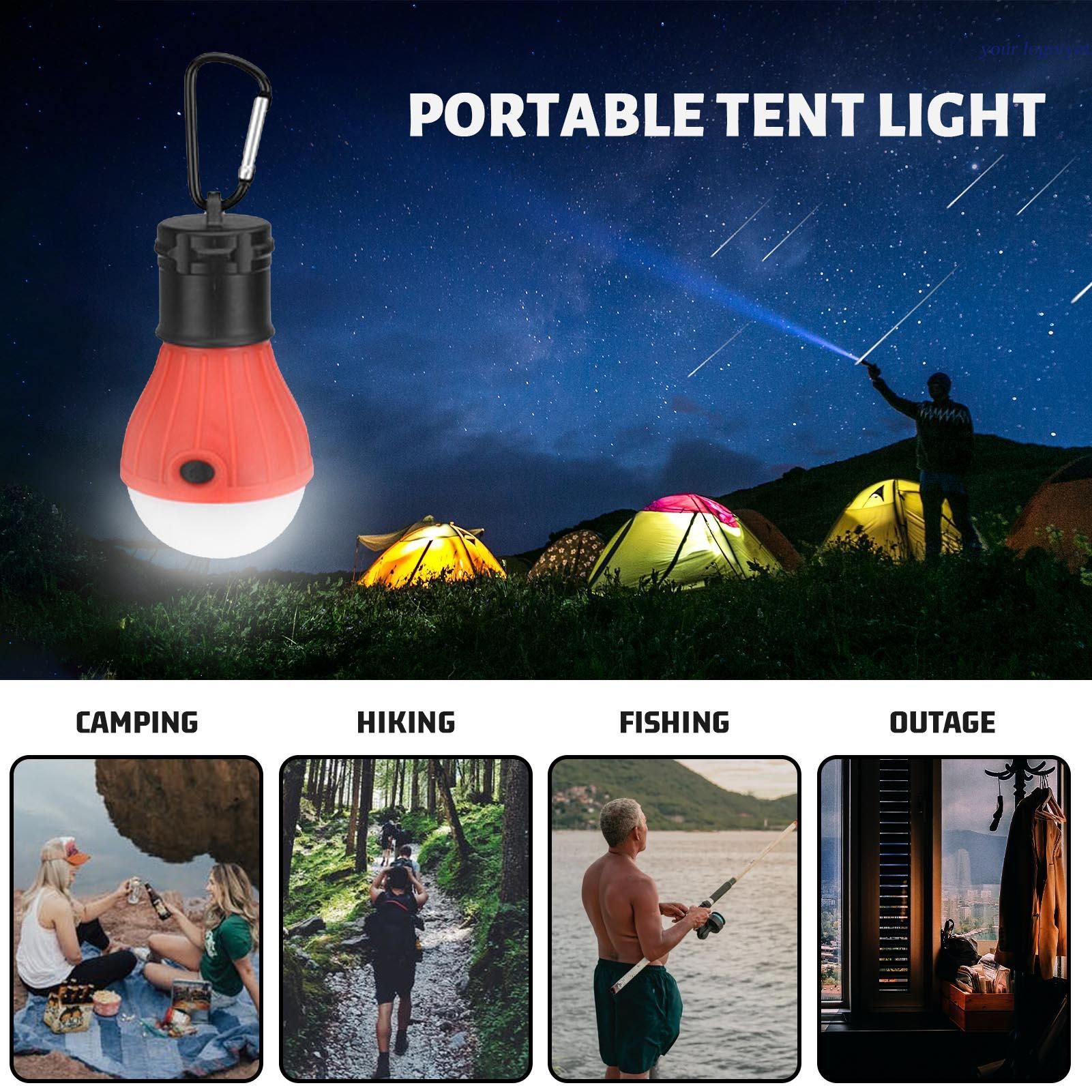 4pcs Portable LED Camping Tent Light Clip Hook Battery Powered Emergency Lamp for Hiking Fishing โ image 4