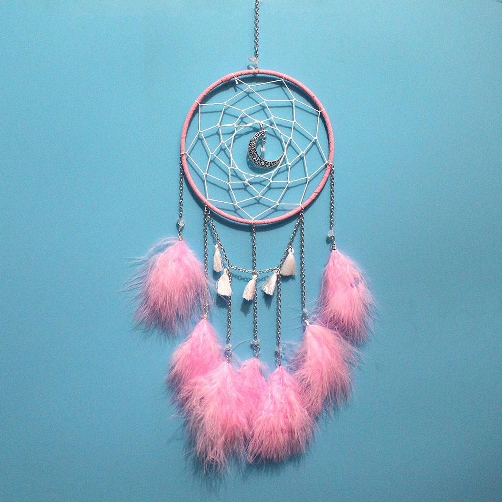 Nice Dream Grey Dream Catchers, Room Nursery Decor for Girls Boys, Handmade Feather Wall Decor Home Ornaments Craft (4pcs) — image 2