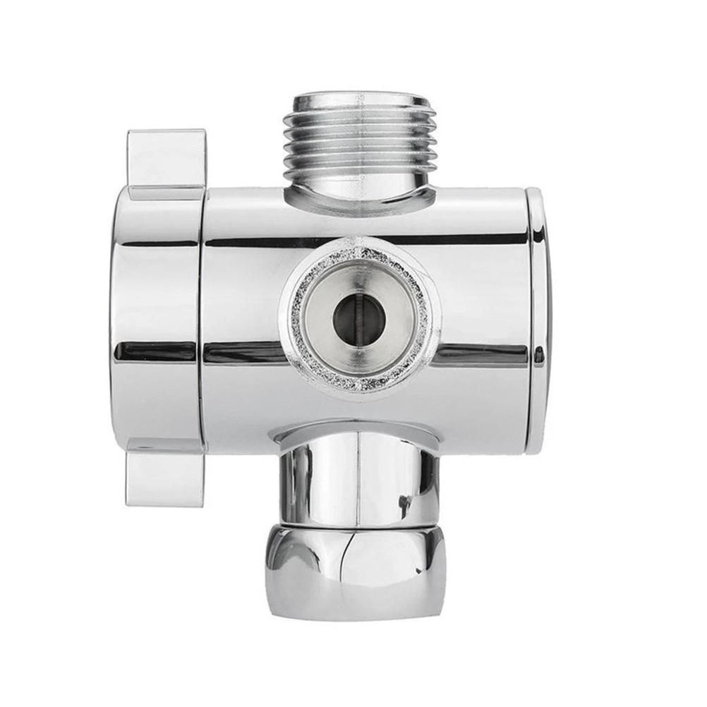 3 Way Shower Head Diverter Faucet Diverter Valve Bathroom Universal System Component Replacement Part Chrome Valves for Bathroom — image 2