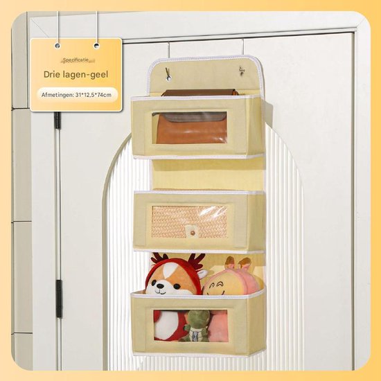 Storage Bag - Door Storage Bag - Large Capacity - Multi-Layer - Toys - Miscellaneous - Storage Bag - Student Dorm Storage Rack - 3 Layers — image 3