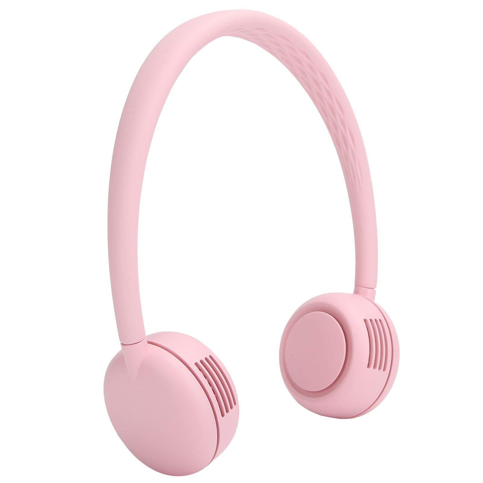 Fanless Hanging Neck Fan Adjustable USB Charging Silent Sports Fan for Home School OutdoorPink 2000mAh — image 3