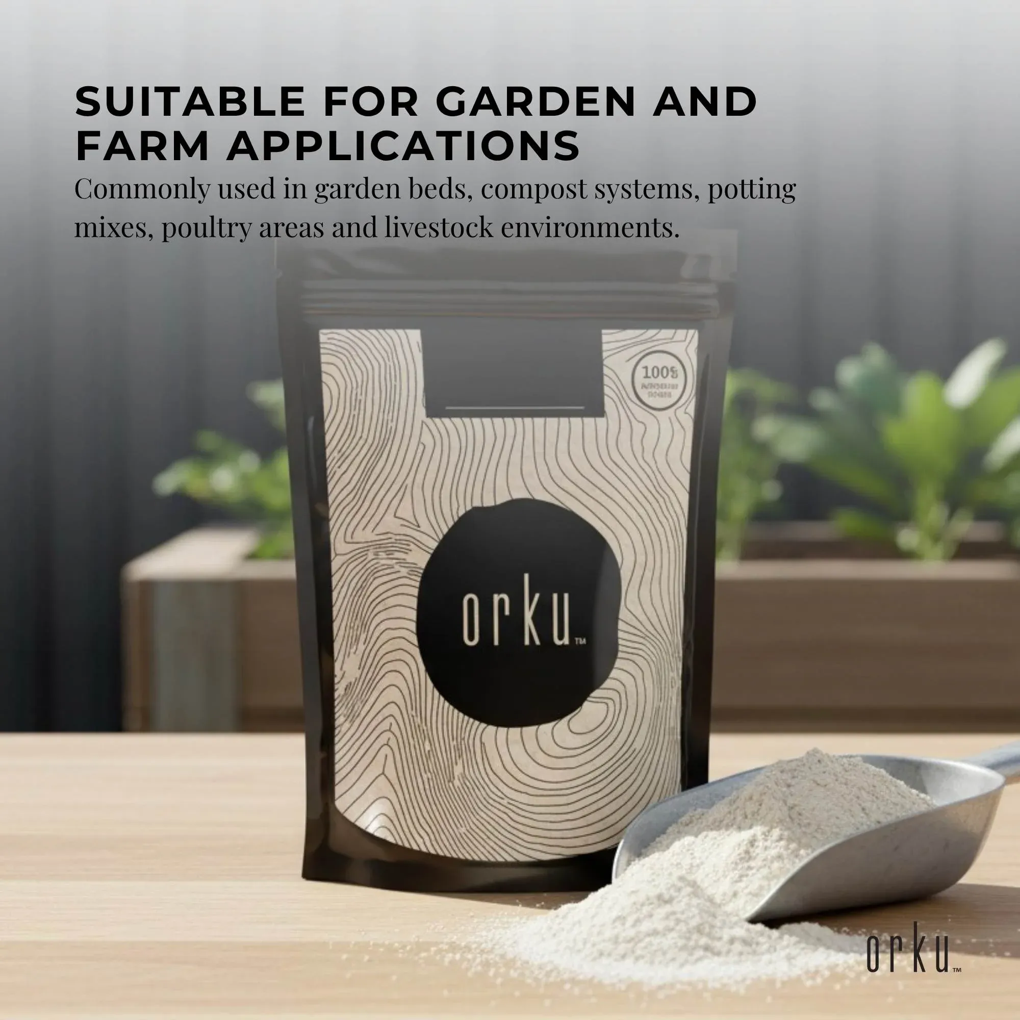 Orku 1Kg Diatomaceous Earth Garden 0-2mm Australian Fossil Shell Flour β image 5