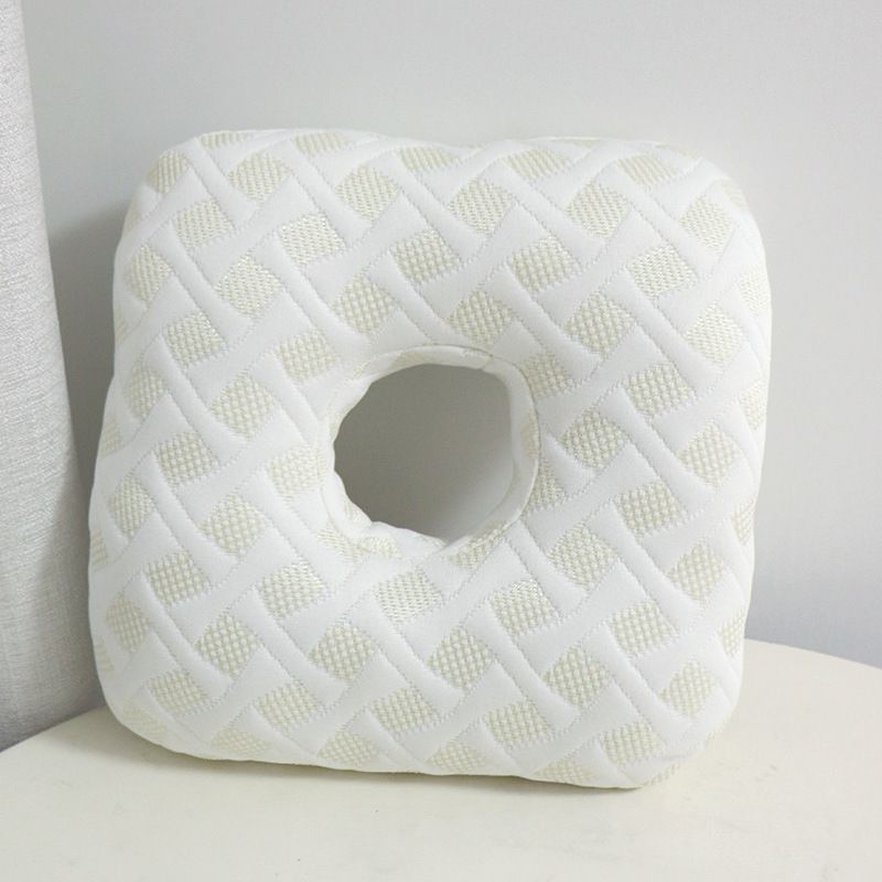 Light Green Ear Piercing Pillow - Soft Side Sleeper Cushion with Hollow Center for Pressure Relief, Post-Piercing Care & Comfortable Napping