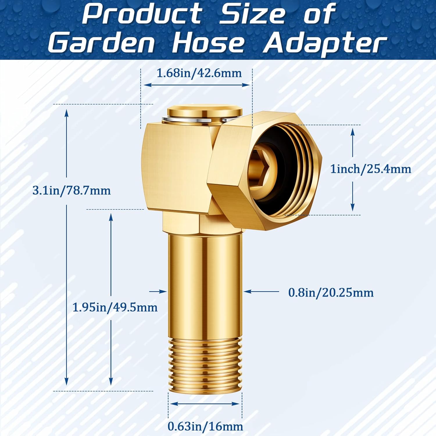 Amylove 2 Pieces Hose Reel Swivel Fittings Garden Hose Reel Replacement Parts Brass Replacement Part Swivel Hose Reel Cart Swivel Fitting for Garden Hose