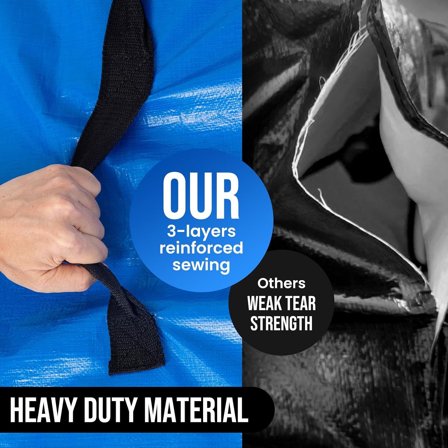 Queen Mattress Bags for Moving and Storage, Heavy-Duty Moving Supplies, Durable Wear-Resistant Mattress Cover, Reinforced Handles, Strong Zipper โ image 6