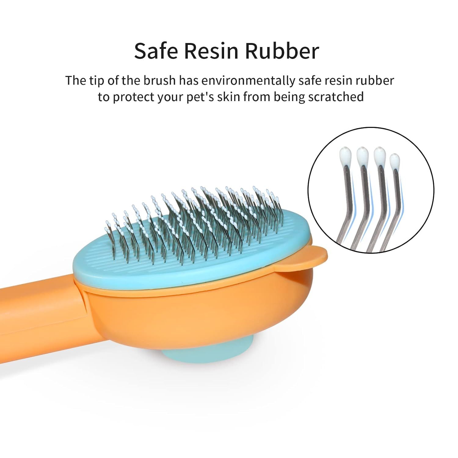 Self Cleaning Brush for Cats and Dogs.Cat Brushes for Indoor Cats.Pet Grooming Brush Tool Gently Removes Loose (Yellow Bear) — image 3