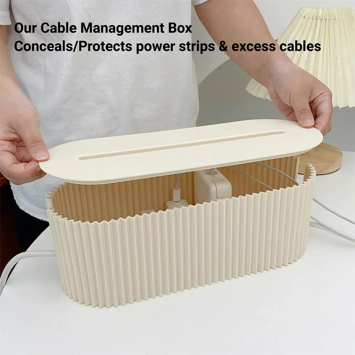 Large Cable Wire Cord Storage Box Case Management Socket Tidy Organizer β image 5