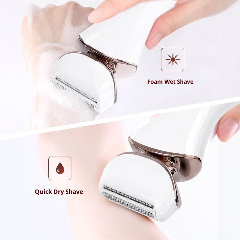Electric Razor for Women Rechargeable Wet Dry Electric Shaver for Women, Waterproof Lady Shaver for Legs Arm Underarm Bikini Public Body Razor with One Extra — image 5