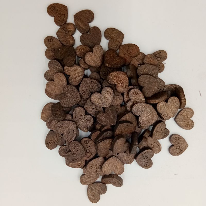 100pcs Wooden Love Confetti Decoration - Rustic Heart, Mini Wooden Love | Weddings, Bridal Showers, Baby Showers, Anniversary — image 5