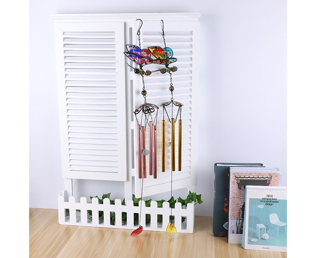 Colorful Butterfly Pendant Wind Chimes Indoor Outdoor Porch Balcony Garden Decor-Blue — image 3
