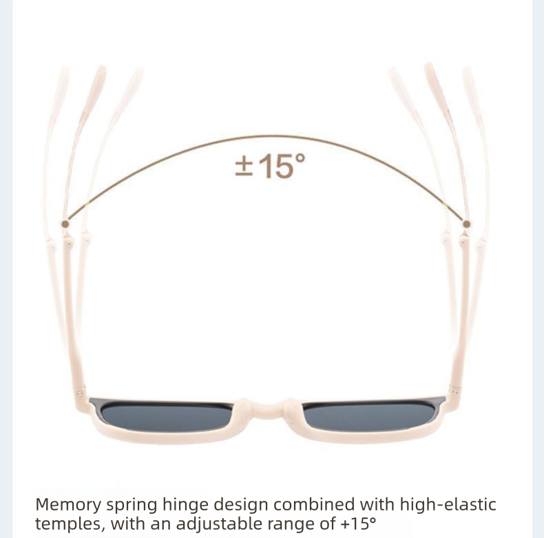 Apricot color Foldable UV400 Sunglasses for Men and Women – Lightweight Driving & Outdoor Sun Glasses with Hard Case, 18.4g TR+Metal Frame, Compact 32mm Folded — image 3