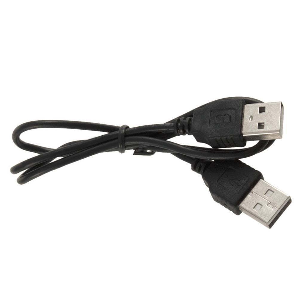 USB 2.0 Type A Male to USB A Male Sycn Data Charger Cable Cord 50cm Black F7V4 — image 2