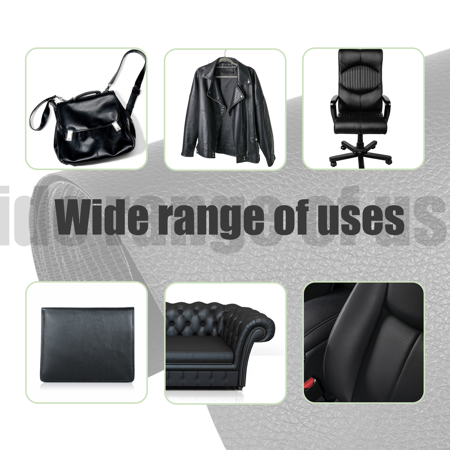 Self-adhesive repair patch artificial leather 50x138 cm Black Variety — image 6