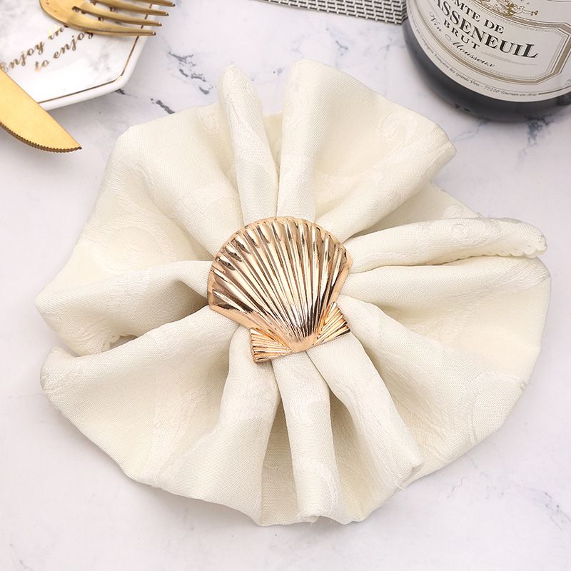 Theme Sea Shells Metal Napkin Rings for Weddings Receptions,Dinner Parties,Family Gatherings,Table Supplies โ image 3
