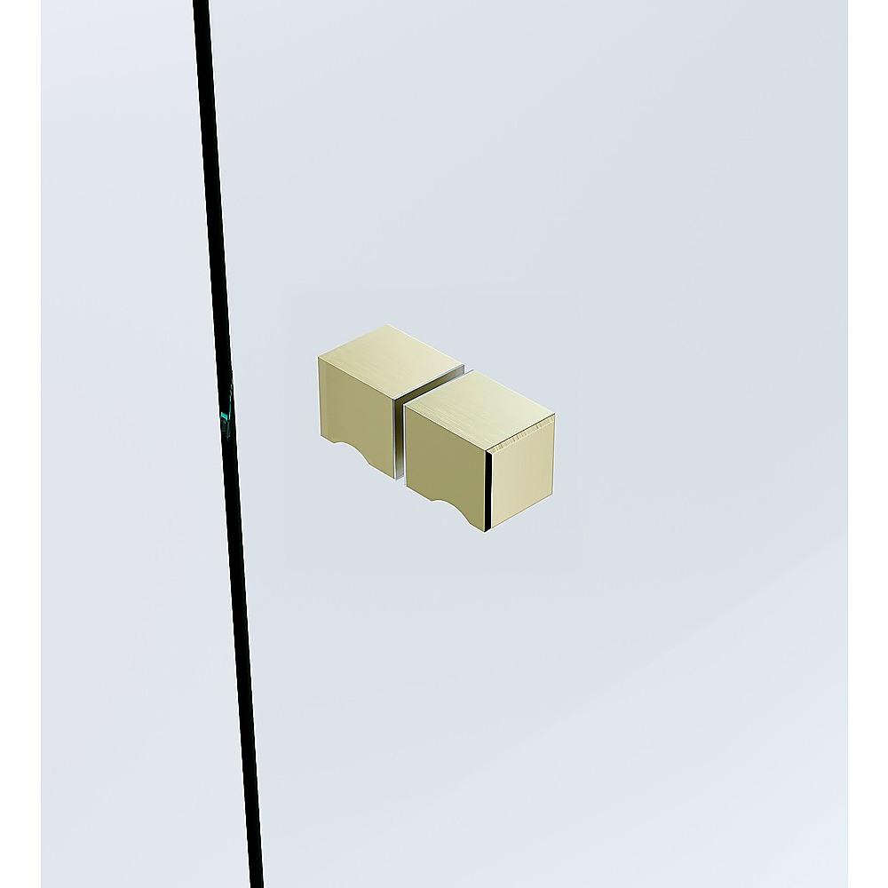 Brass Shower Door Square Knob Handle in Gold — image 2