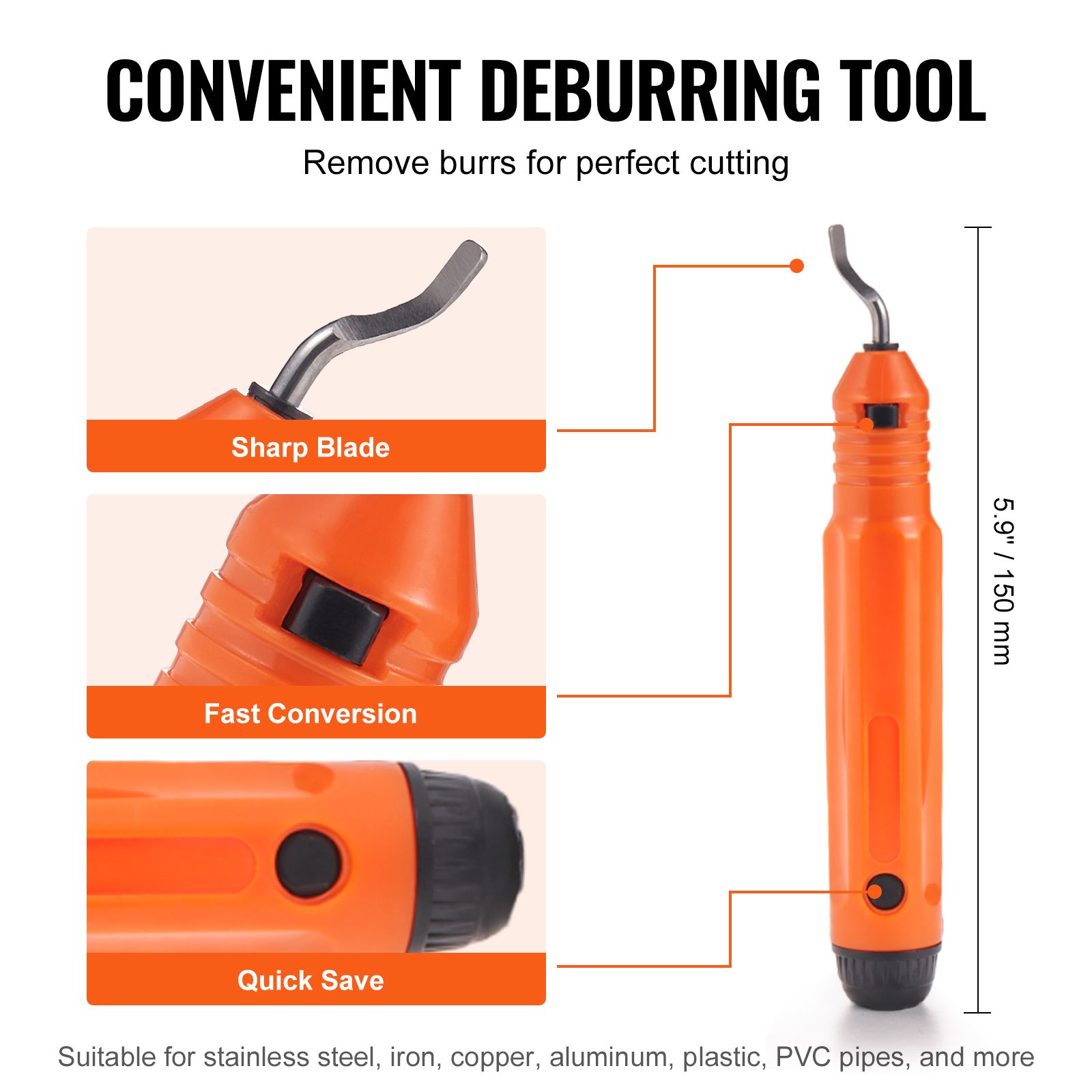 3PCS Tubing Cutter Set, 3/16"-2" O.D. Copper Pipe Cutter, 1/8"-7/8" O.D. Mini Tube Cutter and Deburring Tool, Heavy Duty Pipe Cutter Set for Copper, Aluminum โ image 6
