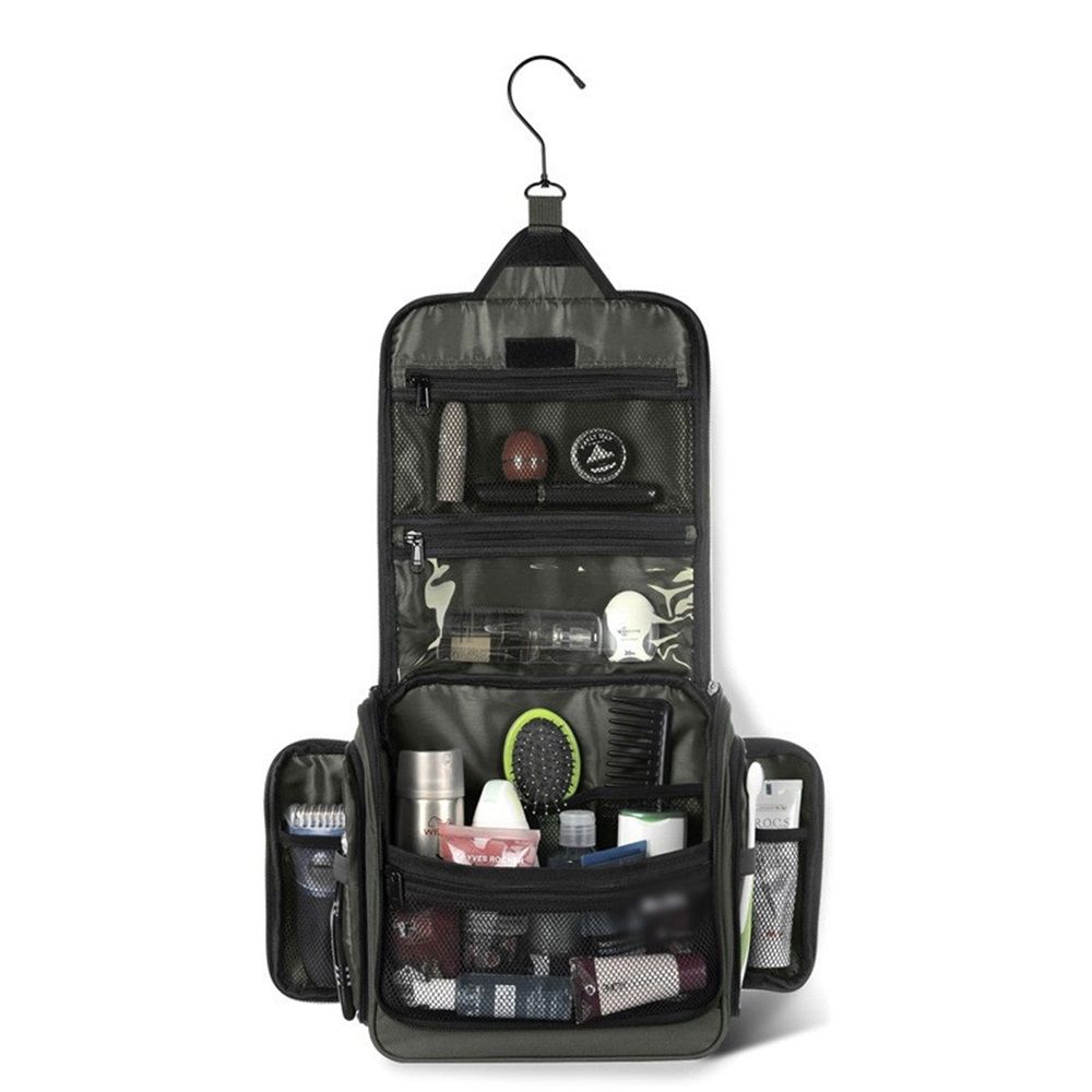 Travel Toiletry Bag for Men and Women - (12.20× 3.15 × 10.63 ”) Large Hanging Toiletry Organizer, with Sturdy Zippers and 19 Compartments for Toiletries — image 3