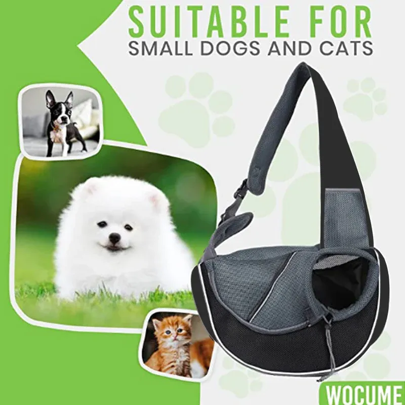 Small Pet Carrier Sling Crossbody Bag for Cats and Dogs, Purple, M โ image 4
