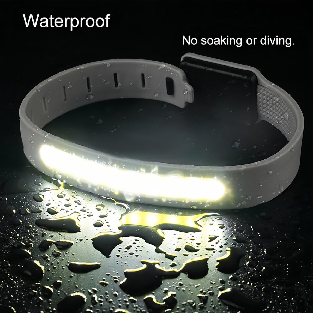 Lamp - Running Lamp - Bicycle Lamp - With reflective arm and wrist strap - 3 light modes - Rechargeable - Flashing outdoor lamp, a safe choice for running — image 4