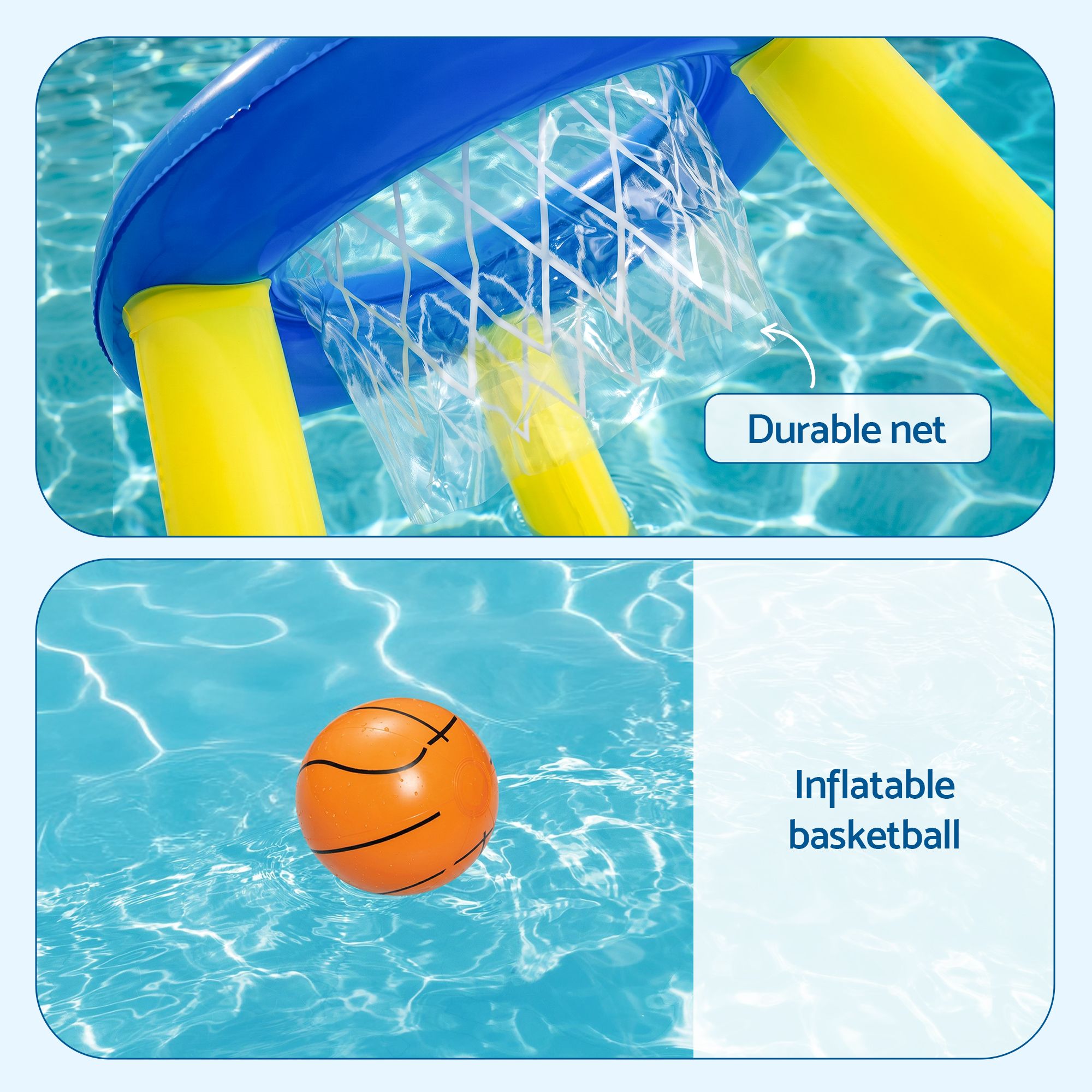 Bestway Inflatable Pool Float Basketball Hoop Set with Ball Blue โ image 5