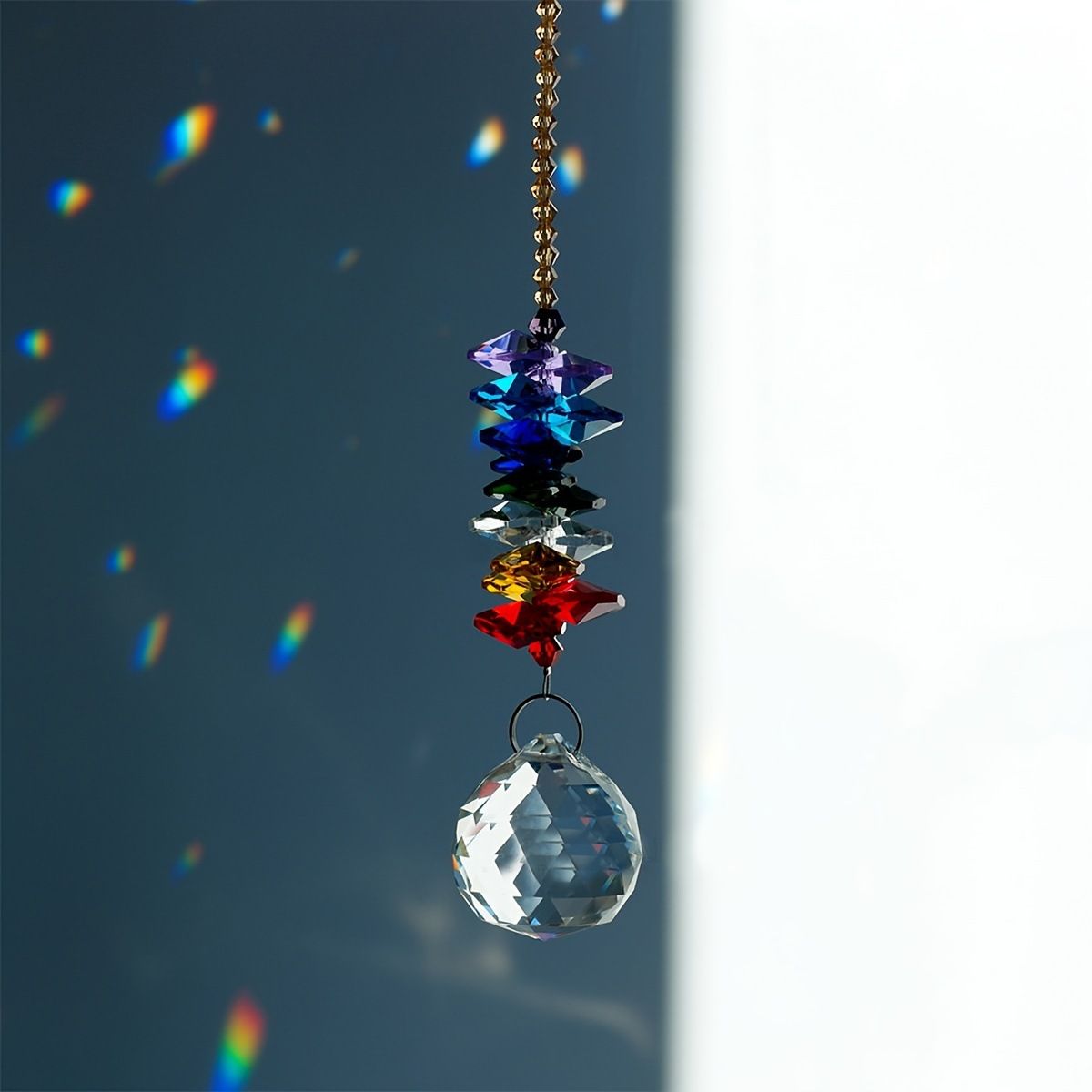 Crystal Hanging Suncatcher Ball Prism Home Wedding Decoration Hand Crafts Crystals Rainbow Maker with Colors Crystal Pendants