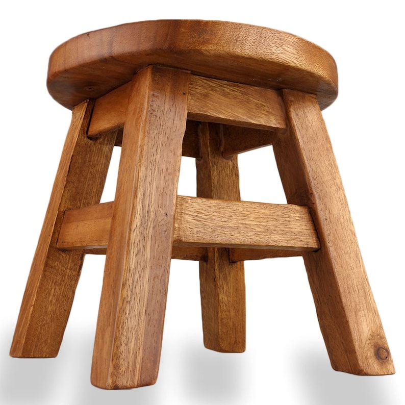 Hand Carved Children's Chair Stool Wooden Train Locomotive Theme โ image 3