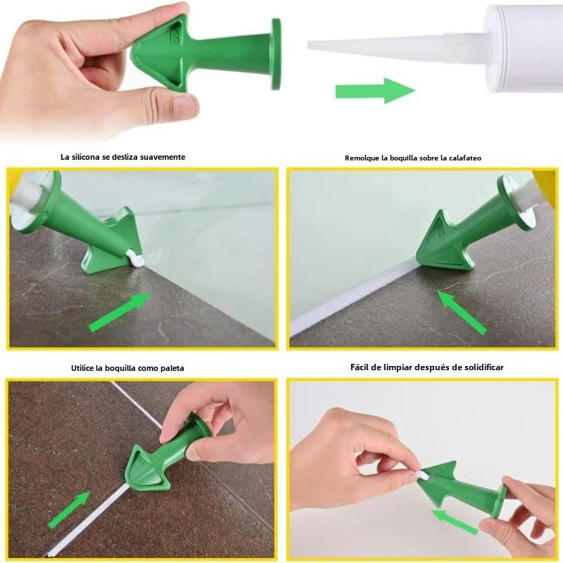 15PCS Silicone Sealant Tool Kit, Caulk Applicator, Floor Sealant Cleaner, Grout Finishing Tool — image 4
