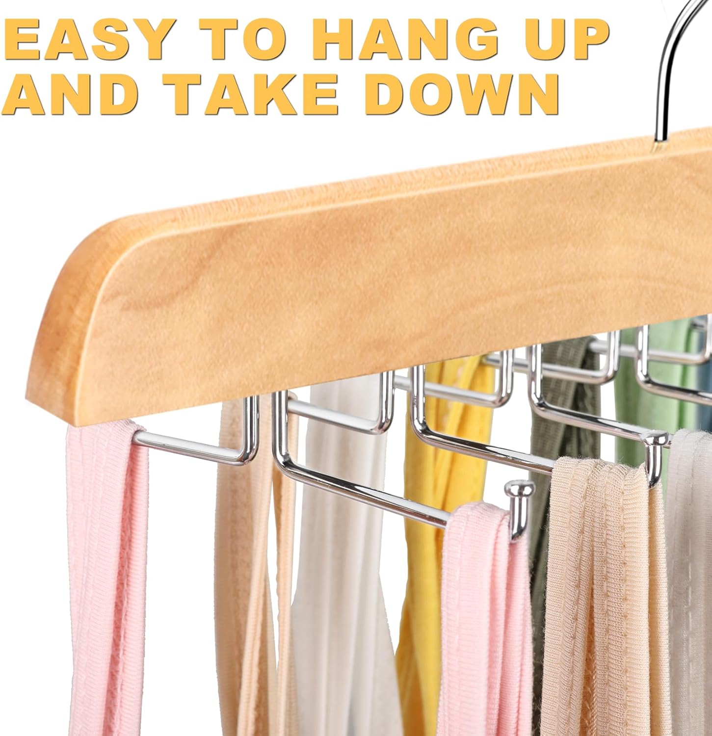 Clothing Hanger Organizer 1 Piece 20 Hooks Large Capacity BH Hanger/Coat Hanger for Wardrobe Storage Space Saving 360 Degree Rotation Foldable Metal Hooks — image 4