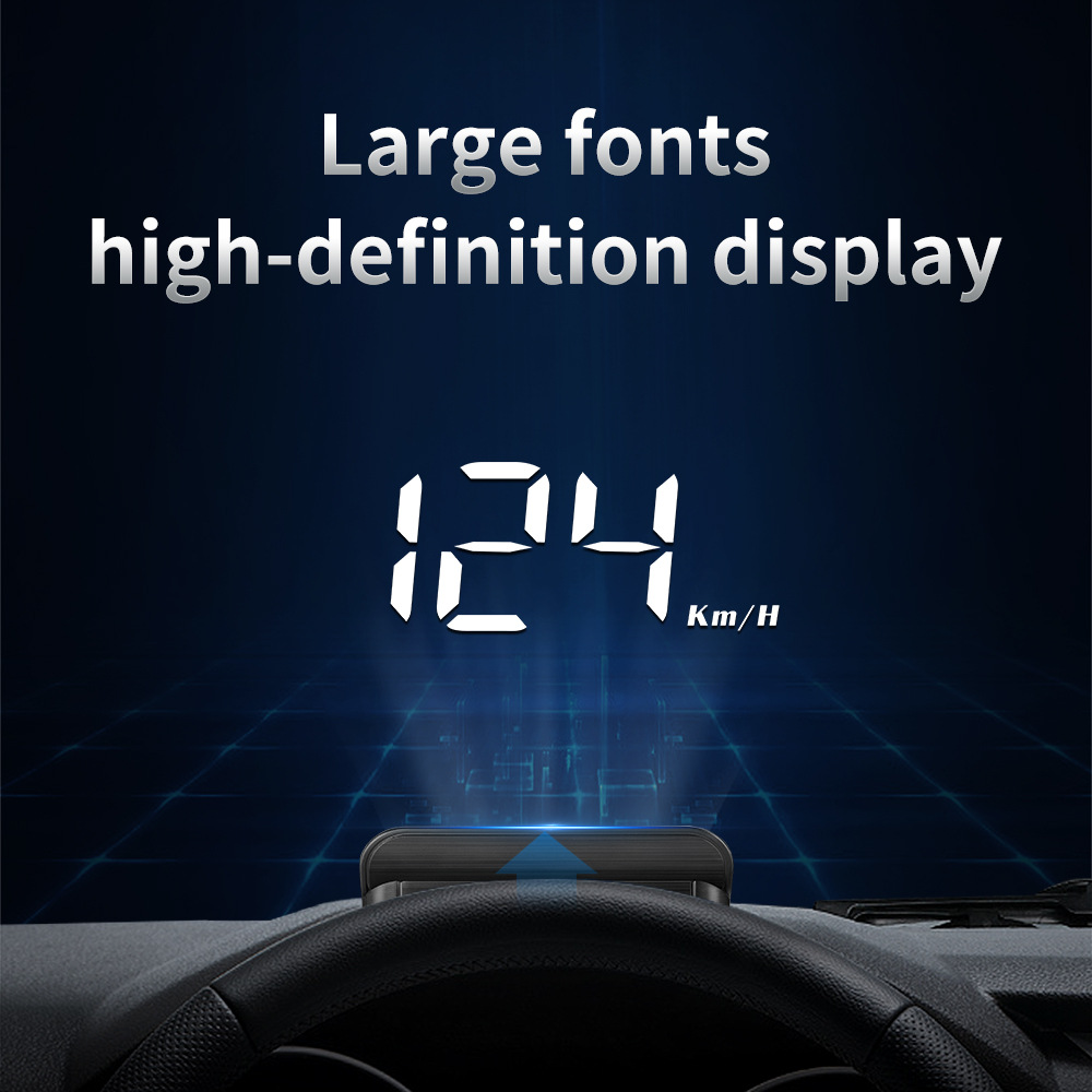 Compact OBD2 Car Head-Up Display (HUD) - Digital Speedometer with 5 Alarm Functions & Adaptive Brightness(black) โ image 2