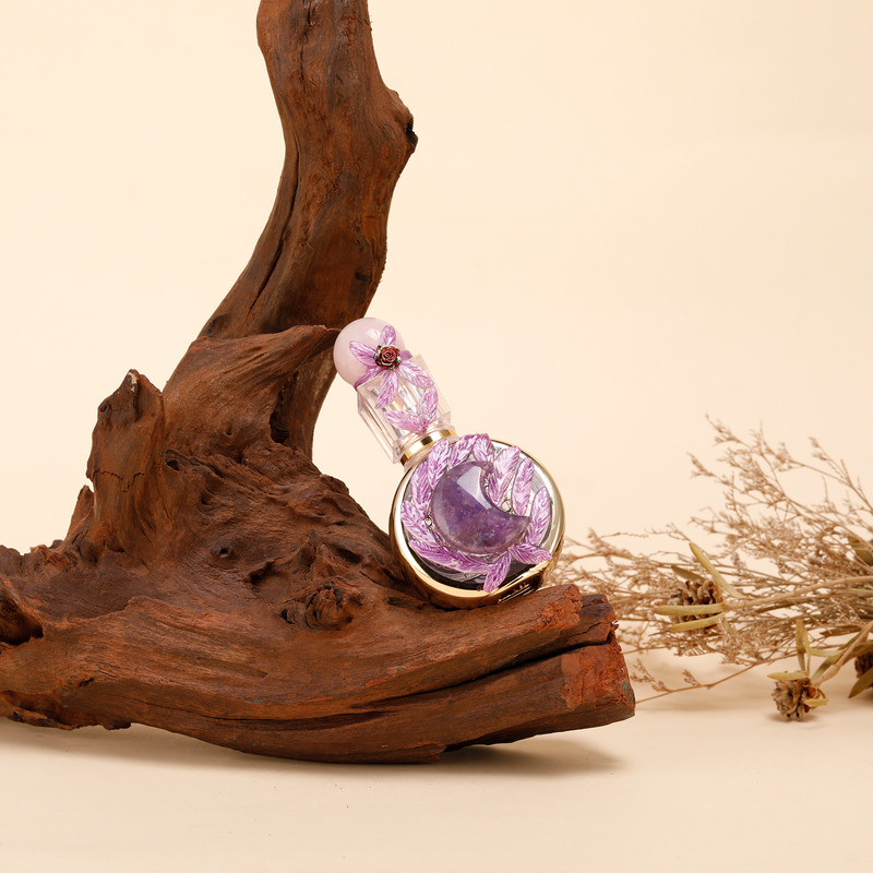 Healing natural crystal perfume bottle(25ml)-rose quartz amethyst โ image 2