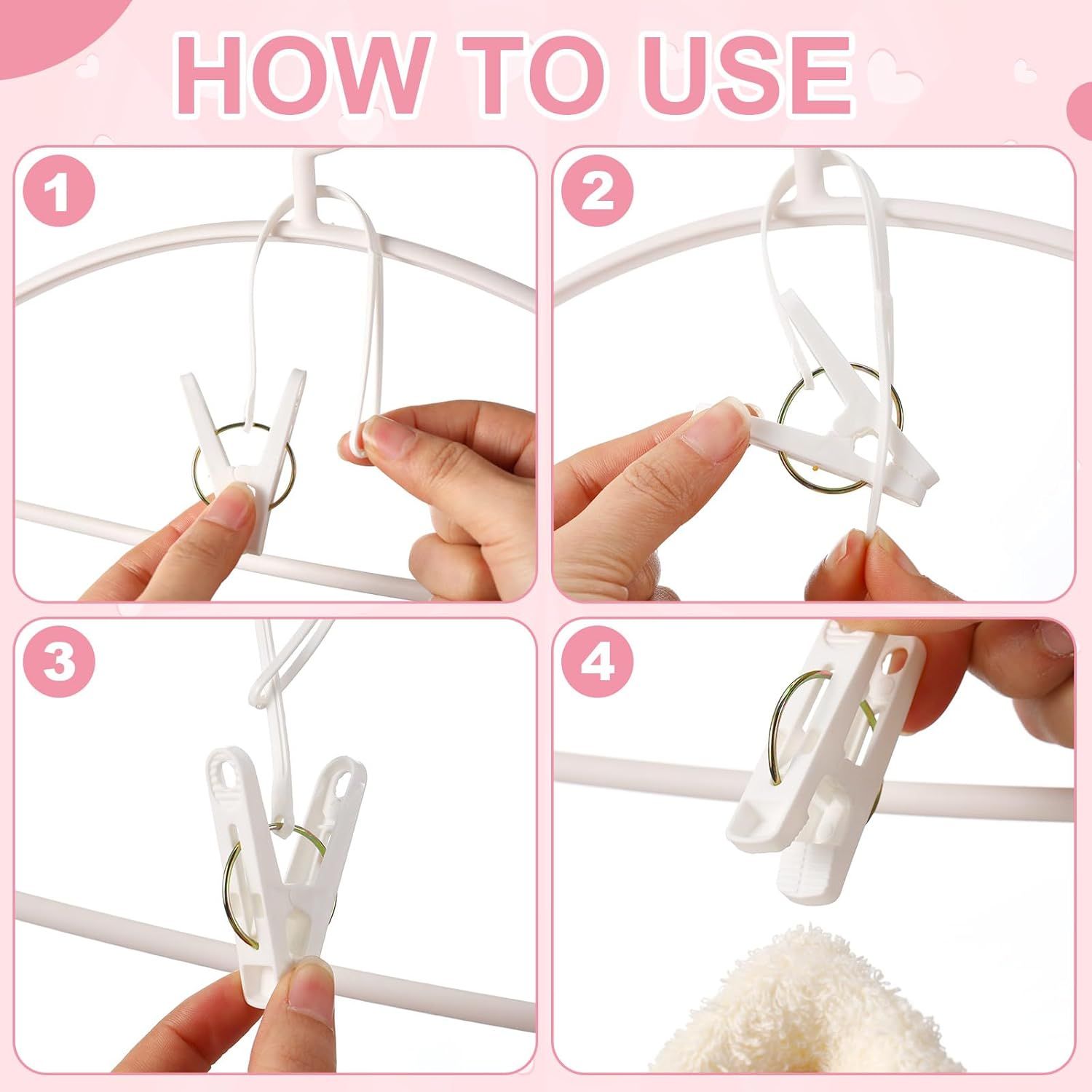 30 Piece Multifunctional Clothes Pegs White for Baby Clothes and Towels โ image 4