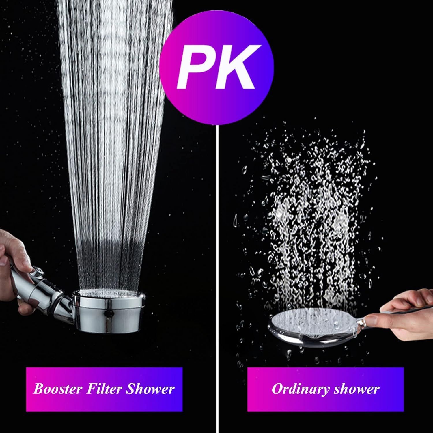 Shower Head,Handheld Shower Head High-Pressure Filter Handheld Showe Enhanced Water Pressure — image 3