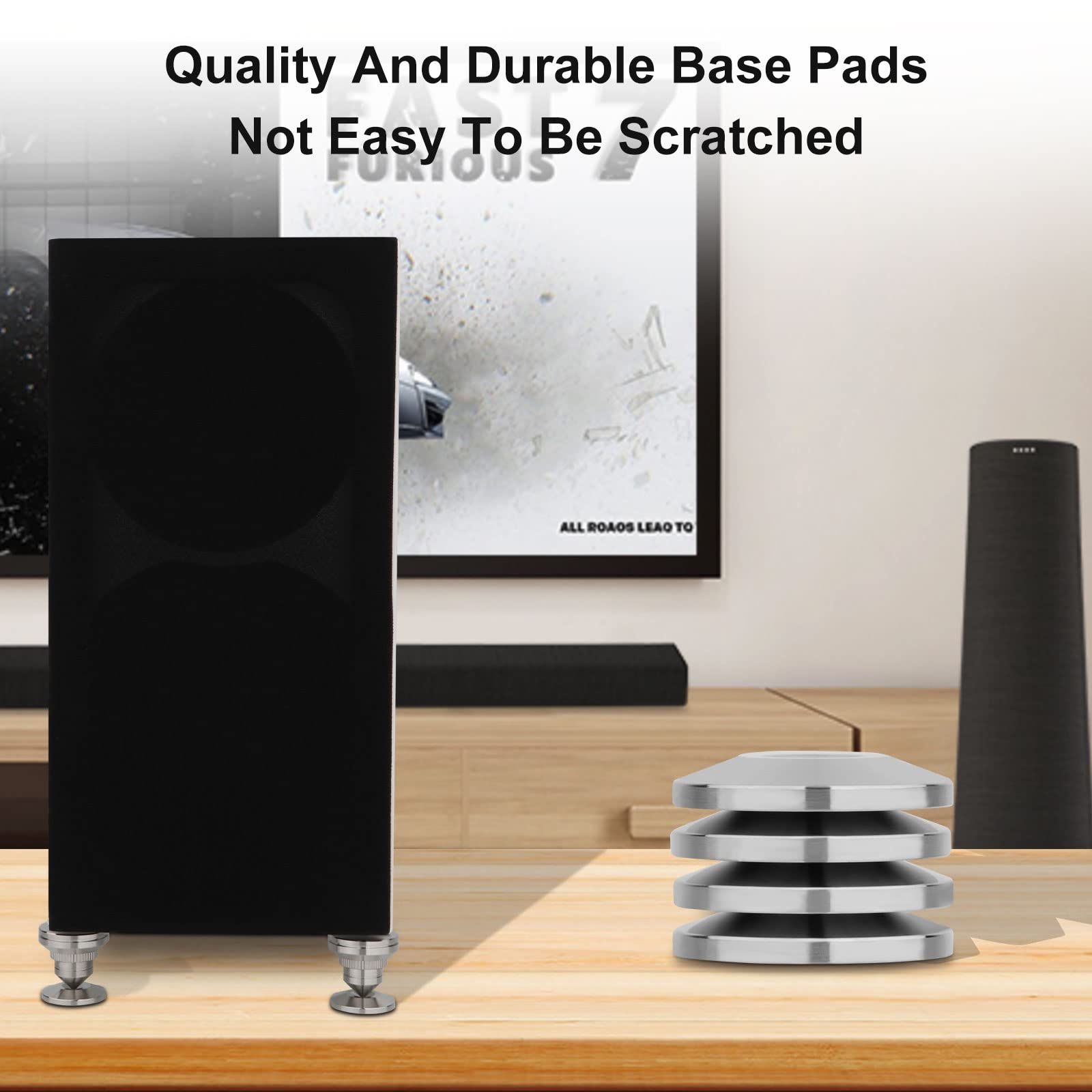 4Pcs Stainless Steel HiFi Audio Speaker Spike Pads Mats Speaker Isolation Stand Feet Cone Shock Floor Protector Base — image 5