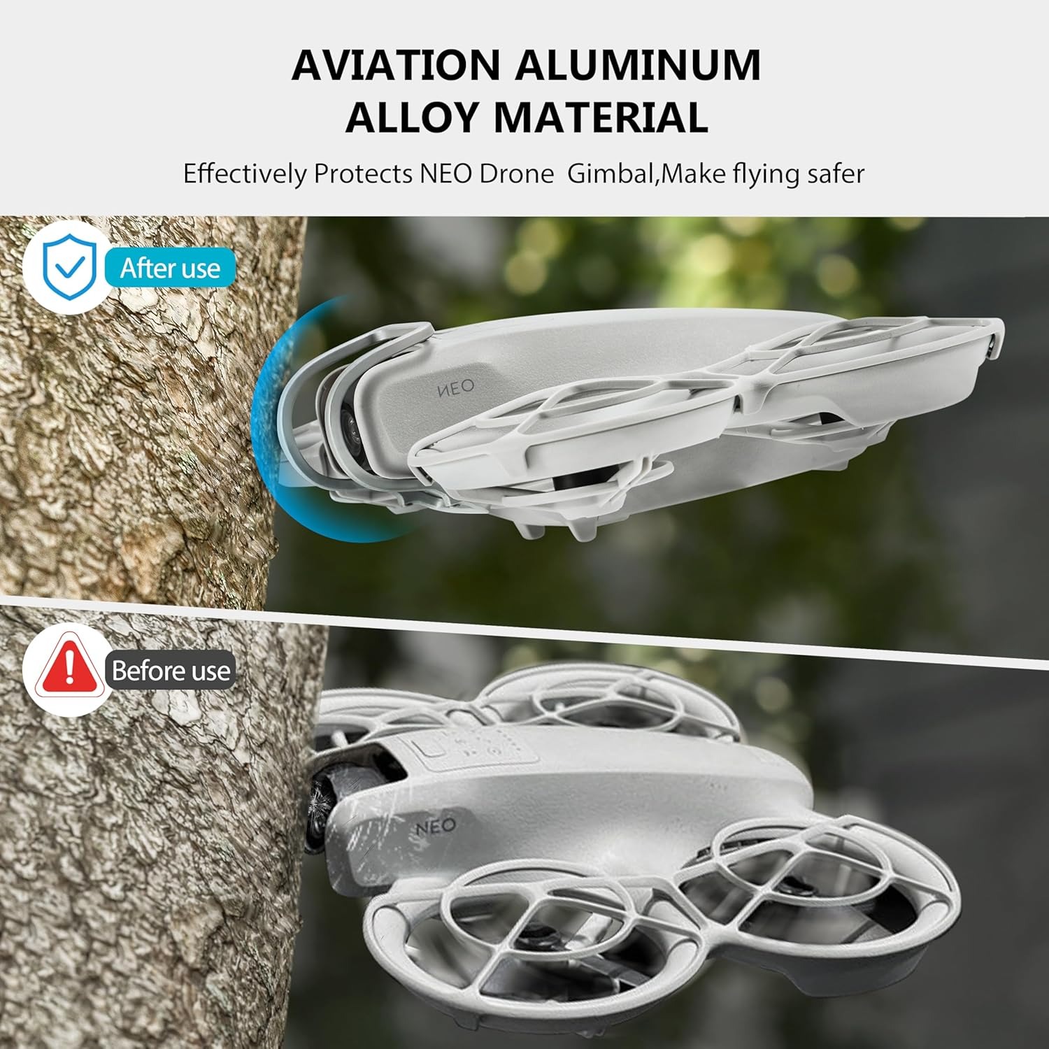 STARTRC Gimbal Bumper Guard for DJI Neo Accessories, Aluminum Alloy Anti-Collision Protection Guard Bar for DJI Neo Drone Camera — image 3