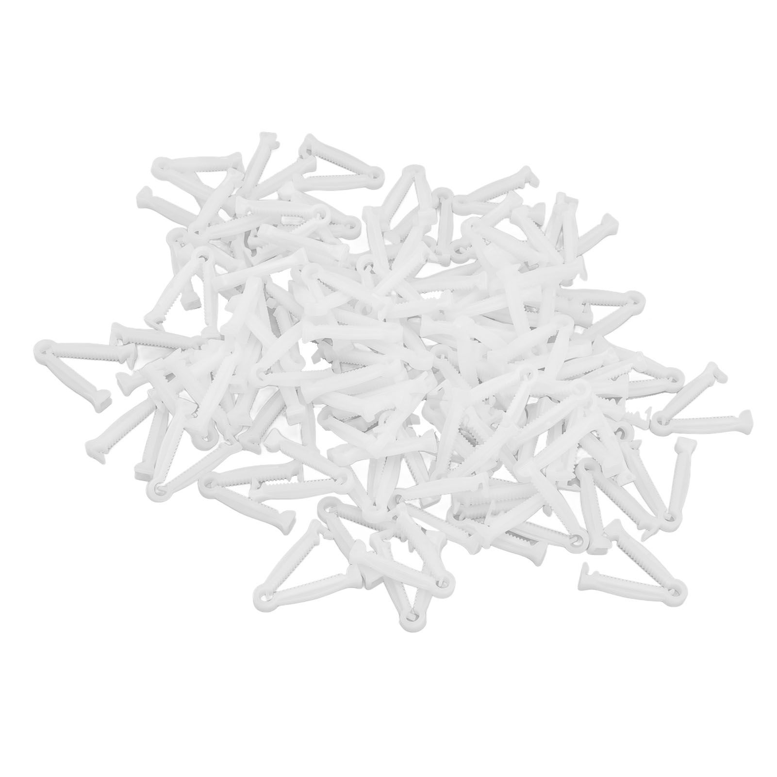 100pcs Pig Umbilical Cord Clamps White Plastic Livestock Umbilical Cord Clips for Production with 1 Hemostatic Forcep — image 6
