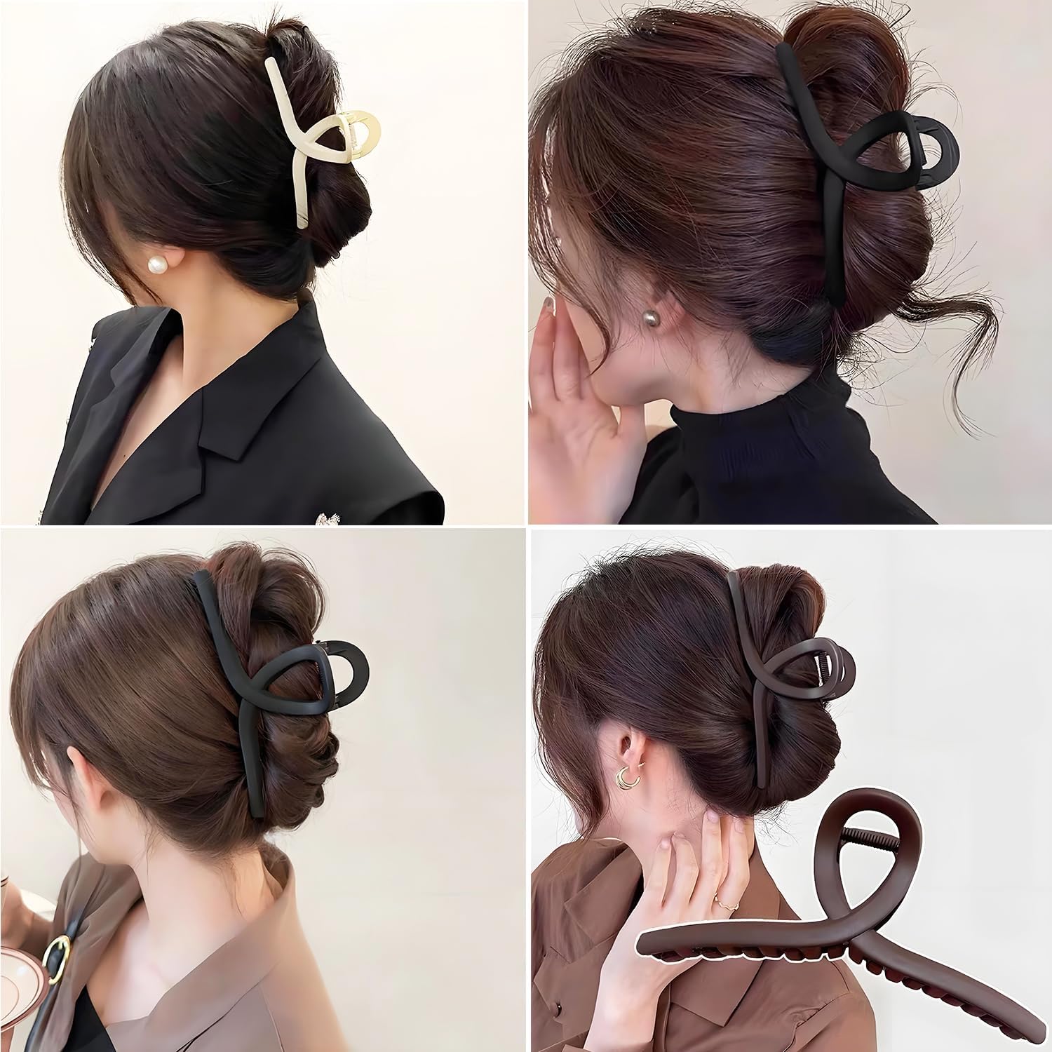 Big Hair Claw Clips - Butterfly Hair Accessories for Women and Girls,Butterfly Claw Clips for Thick Hair - Large Hair Clips for Women (Neutral) — image 6