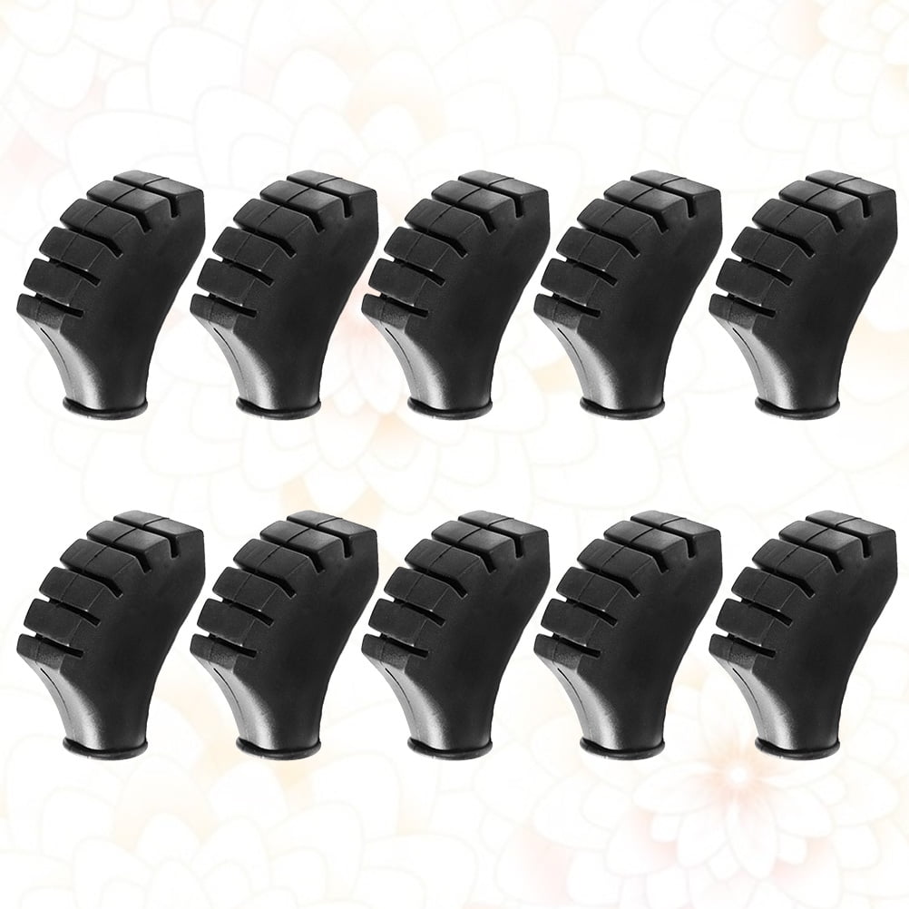 Trekking Pole Foot Cover Walking Pole Tips Black 10PCS 2.2x0.7in โ image 3