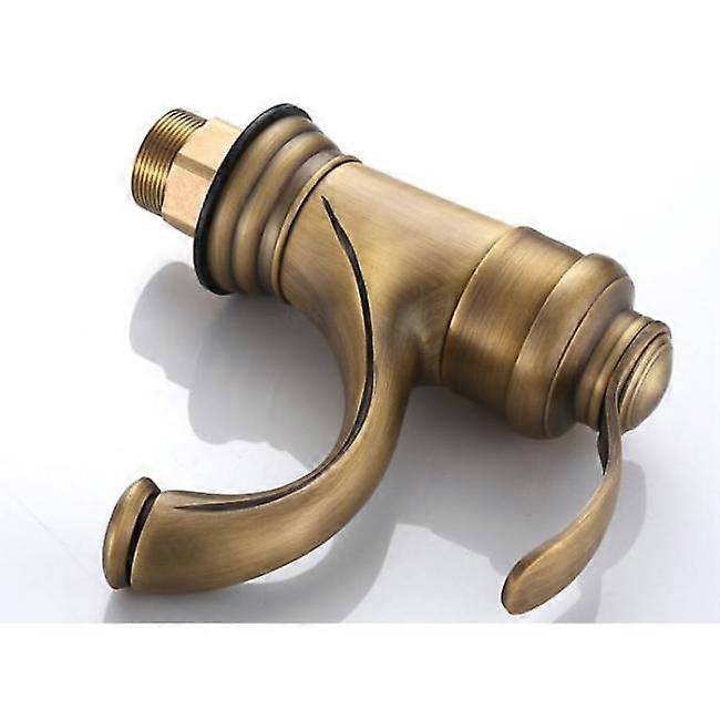 Bathroom Sink Faucet Nostalgia Brushed Brass Bathroom Faucet โ image 4
