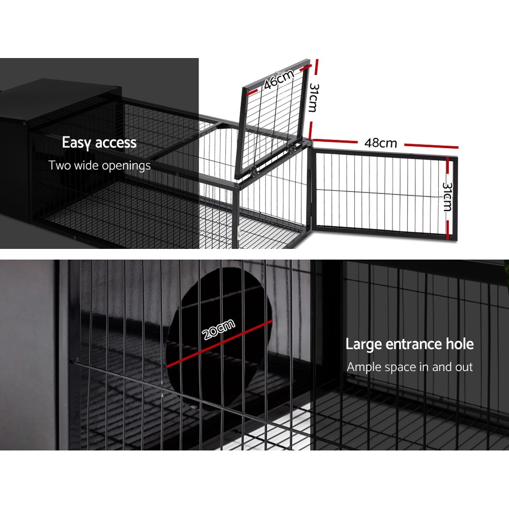 i.Pet Rabbit Cage 122x52cm Hutch Enclosure Carrier Metal โ image 5