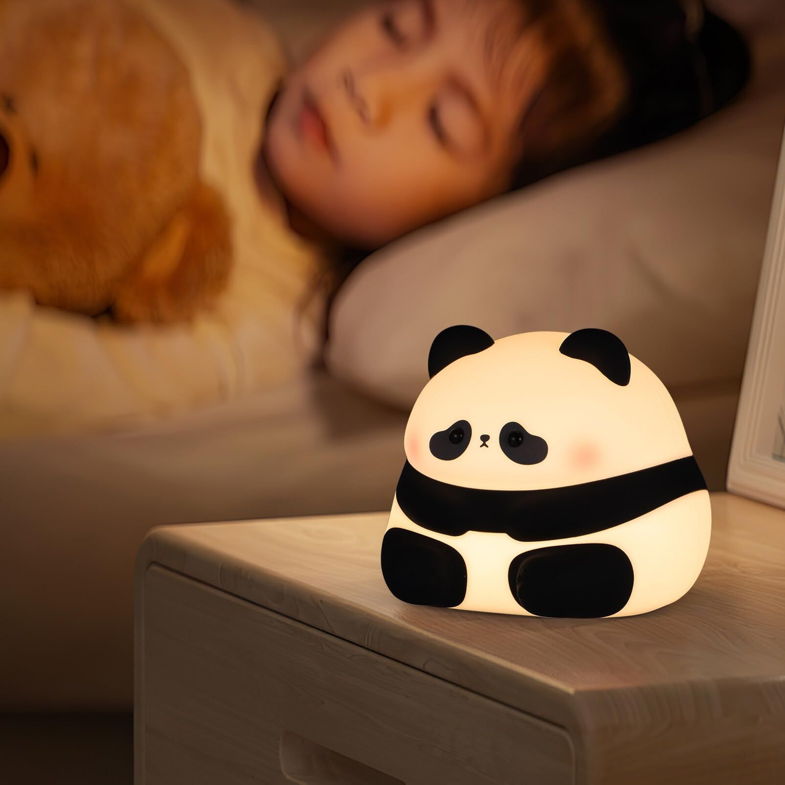 Cute panda night light, LED animal night light, silicone dimming kindergarten night light, bedroom decoration โ image 4