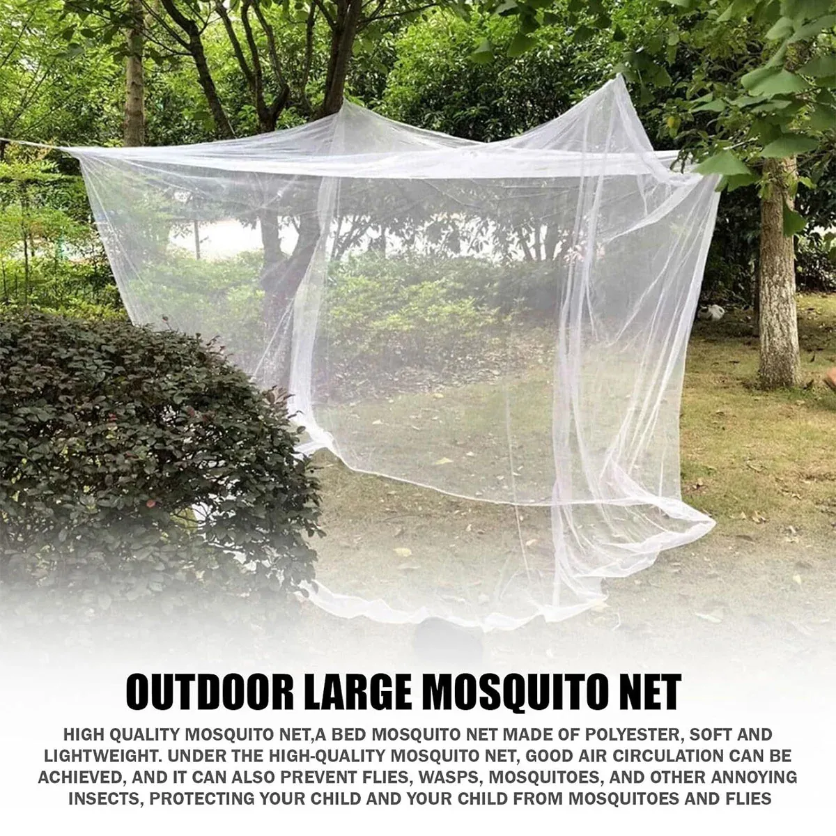 Outdoor Big Mosquito Net Ultra Light Portable Encrypted Thickened Travel Camping — image 4