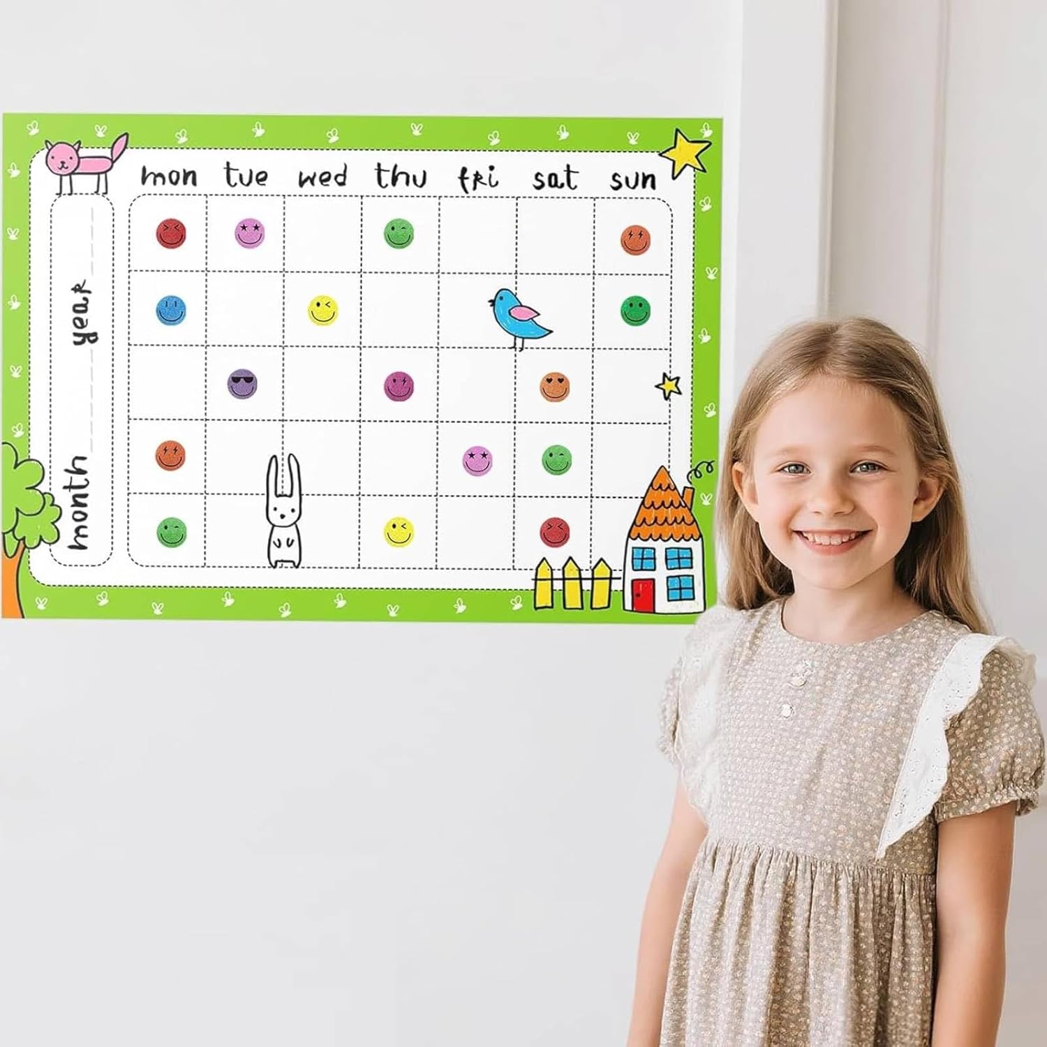 6000Pcs Smiley Face Stickers - 3/8'' Holographic Happy Face Stickers Cute Reward Sticker for Kids Classroom Self Adhesive Positive Incentive Sticker for โ image 5